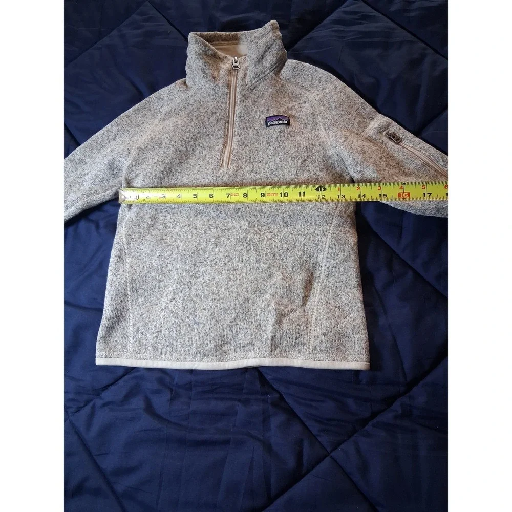 Patagonia Kids Better Sweater 1/4 Zip Fleece Pullover Oatmeal Heather Small 7-8